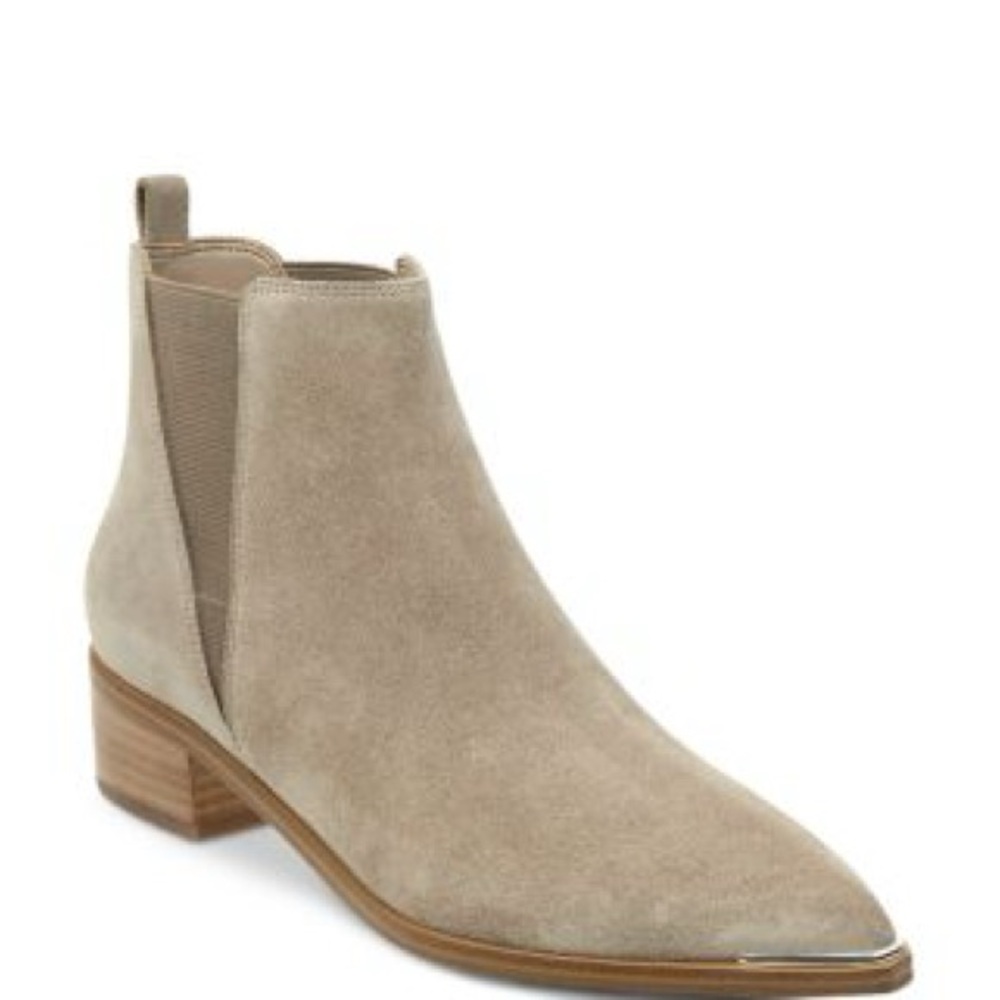 Marc Fisher Yale Bootie Beige Suede Chelsea Boot